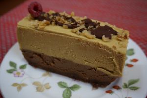 Passion fruit cake.  at Raw Cafe in Lima