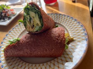 Wrap ranchero  at Raw Cafe in Lima