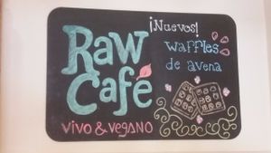 blackboard: raw vegan at Raw Cafe in Lima