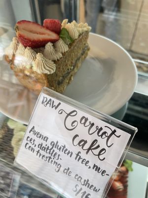 Carrot cake  at Raw Cafe in Lima