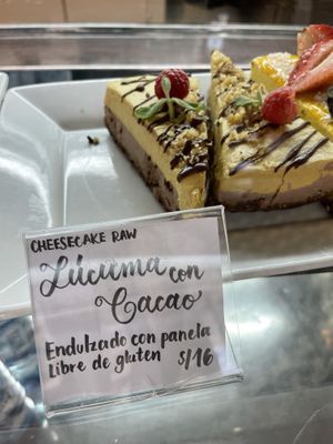 Cheesecake  at Raw Cafe in Lima