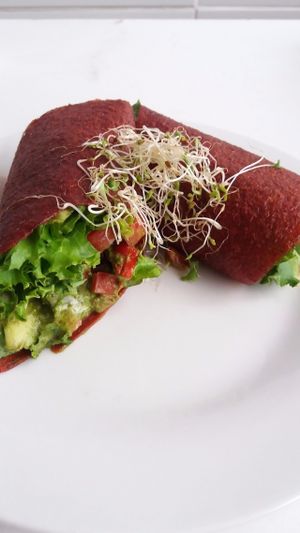 mediterranean wrap at Raw Cafe in Lima