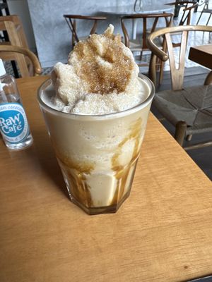 Delicious and refreshing coffee frappe  at Raw Cafe in Lima