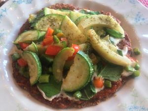 raw Pizza (huerto) at Raw Cafe in Lima