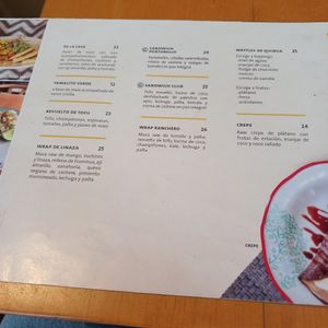 Parte del menú at Raw Cafe in Lima