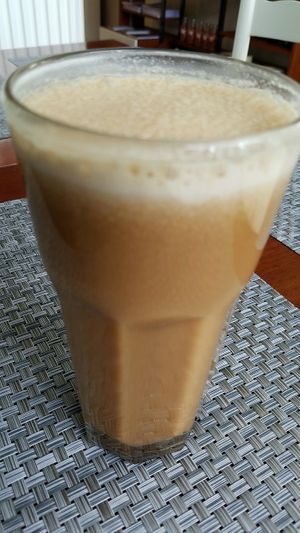 cacao coco-milk at Raw Cafe in Lima