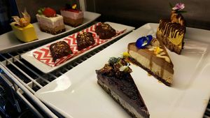 many raw desserts at Raw Cafe in Lima