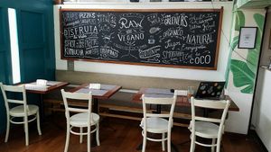 seating at Raw Cafe in Lima