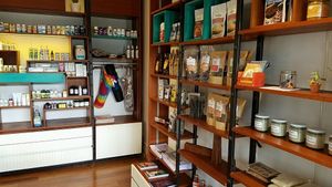 small attached shop at Raw Cafe in Lima