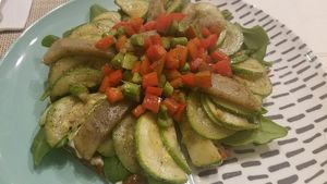 pizza del huerto at Raw Cafe in Lima