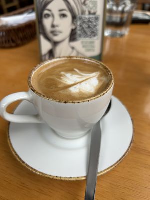 Espresso cortado  at Raw Cafe in Lima