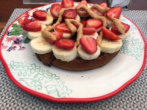 Vegan pancakes at Raw Cafe in Lima