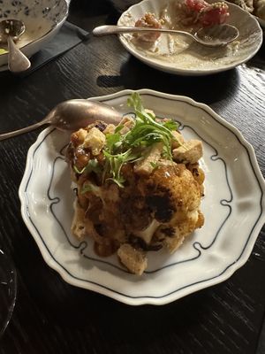 Vegan cauliflower and fried tofu dish  at Little Plum in Honolulu