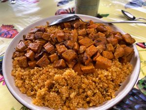 Wortelquinoa - zoete aardappel at Kwizien Celine in Landegem