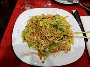 Rice noodles with veggies. at Restaurante Origami Asiatico in Aveiro