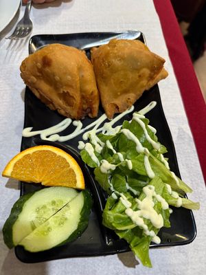 Samosas   at Namaste Indian Restaurant in Sao Miguel