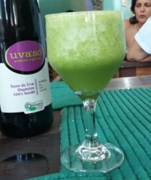 Green juice (suco vivo) at Tempeh in Rio De Janeiro