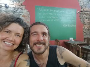 Lugarzinho maravilhoso, que meu amigo de infância me trouxe, vivendo em Portugal já há muito acostumada comidinha veganas a disposição, mas no Rio acompanhada de melhores amig at Tempeh in Rio De Janeiro