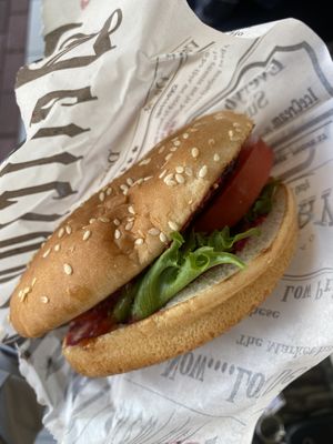 vegan burger  at Käsmu Pood in Kaesmu