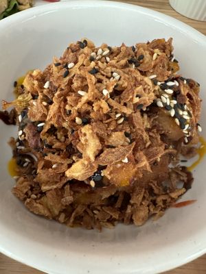 Crispy shrimp - they’re in there  at OnlyPans - XMarket in Chicago