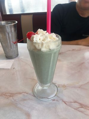 Minty Grasshopper plant based shake - 😋   at Silver Diner in Springfield