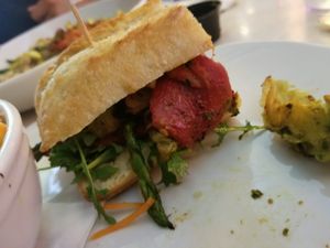 Ciabbata sandwich. Soo good! at Silver Diner in Springfield