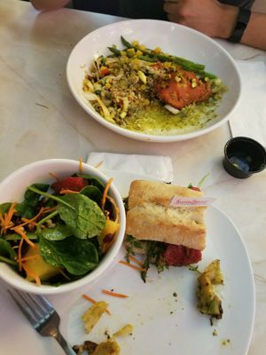 2 of the 4-5 vegan dishes served here at Silver Diner in Springfield