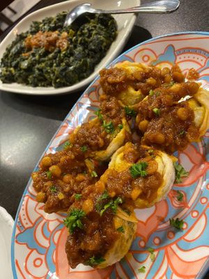 Sabzi Palak and Ashak  at Rumi Palace in Blair Athol