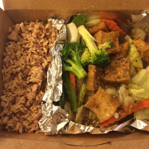 garlic and pepper (to-go order) at My Vegan Gold in Los Angeles