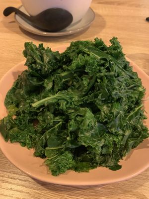 Side of organic kale at My Vegan Gold in Los Angeles