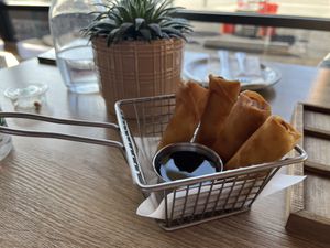Spring rolls 😋  at My Vegan Gold in Los Angeles
