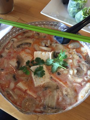 Wild mushroom noodles at My Vegan Gold in Los Angeles