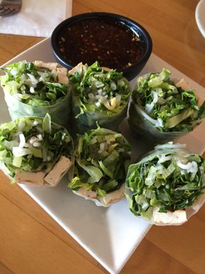 Spring rolls  at My Vegan Gold in Los Angeles