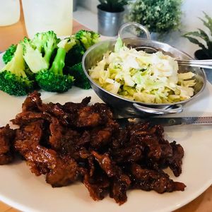 Vegan Beef and Broccoli! at My Vegan Gold in Los Angeles