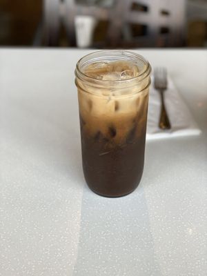Iced Thai coffee at My Vegan Gold in Los Angeles