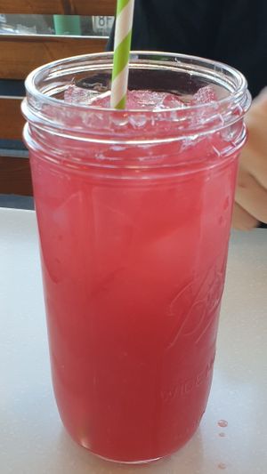 Pink lemonade at My Vegan Gold in Los Angeles