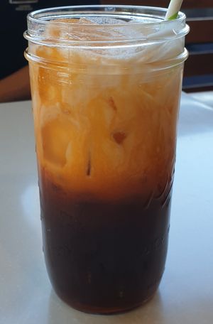 Thai iced tea - amazing! at My Vegan Gold in Los Angeles