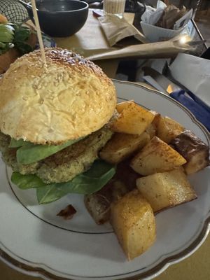 veggie burger   at Pinturicchio Cafe+Kitchen in Perugia