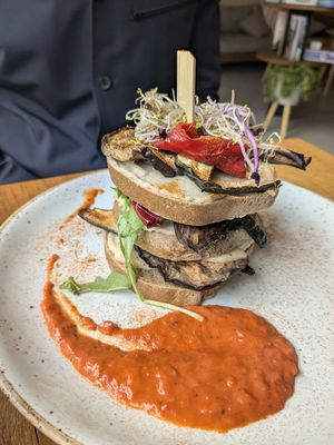Grilled veggies club sandwich at Sukha Life in Castricum