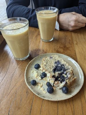 Blueberry cake. Lovely, very almondy at Sukha Life in Castricum