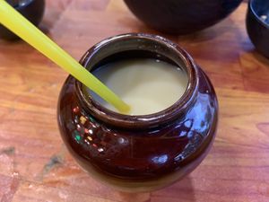 We tried the corn milk instead of the soya milk - very nicee  at MOON CHAY in Central Singapore