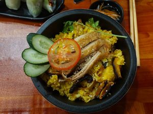 Stone pot rice at MOON CHAY in Central Singapore