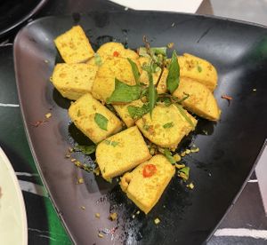 Lemongrass chilli tofu   at MOON CHAY in Central Singapore