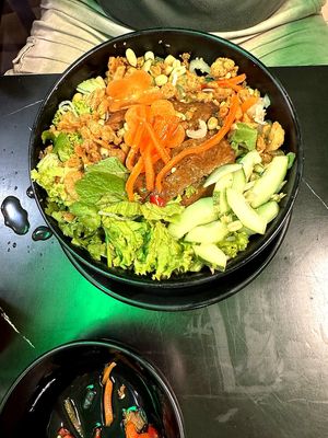 Vegan Grilled Pork with Vermicelli Noodles  at MOON CHAY in Central Singapore