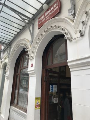 The entrance is down the street   at Vefa Bozacisi in Istanbul