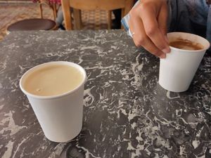 Kozi (with and without cinnamon) at Vefa Bozacisi in Istanbul