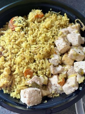 Vegan biryani with tofu   at Braised Yum in Gainesville