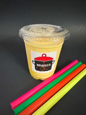 Vegan Mango Lassi – creamy, refreshing, and perfectly balanced with  almond milk yogurt. 100% organic, dairy-free, gluten-free, and naturally delicious! at Braised Yum in Gainesville