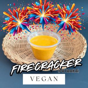 Firecracker Gravy – a bold, spicy, and aromatic vegan gravy that ignites your taste buds. Slow-cooked, gluten-free, and made with our signature in-house spices! at Braised Yum in Gainesville