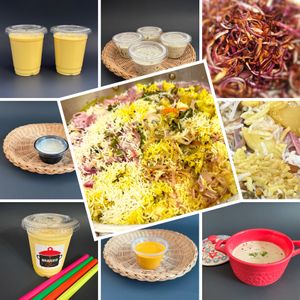 Experience the richness of tradition with our handcrafted vegan delights – from aromatic Biriyani to refreshing Lassis and bold, flavorful gravies. 100% gluten-free goodness! at Braised Yum in Gainesville